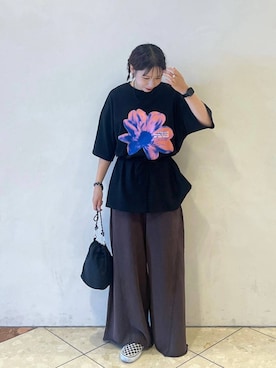 「アイテム（スウェットパンツ）」を使った、tagochiさん（レディース・159cm・30代）の夏コーディネート