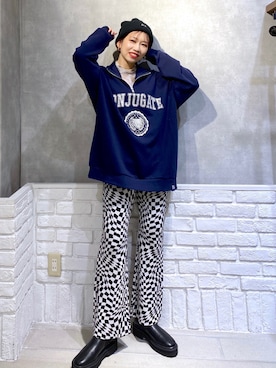 「PBLIM（ページボーイリム）の【PAGEBOYLIM】シアータートルインナー（Tシャツ/カットソー）」を使った、tagochiさん（レディース・159cm）の秋コーディネート