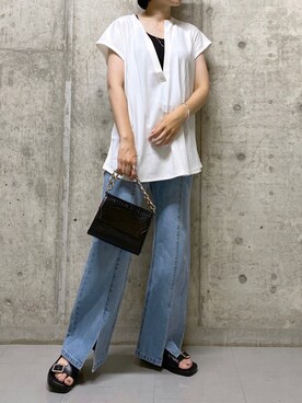「PAGEBOY（ページボーイ）のアイテム（ブレスレット）」を使った、tagochiさん（レディース・159cm）の夏コーディネート