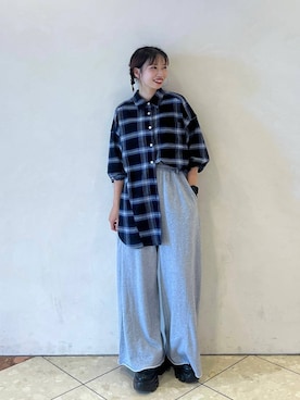 「アイテム（スウェットパンツ）」を使った、tagochiさん（レディース・159cm・30代）の夏コーディネート