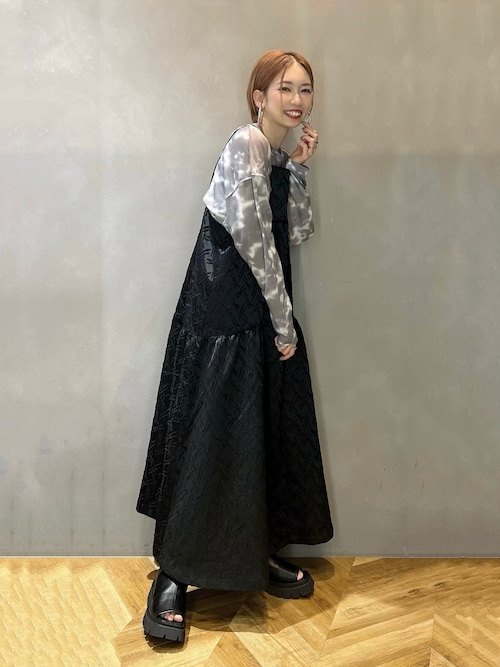 ジャガードボリュームキャミワンピース snidel | カットジャガード