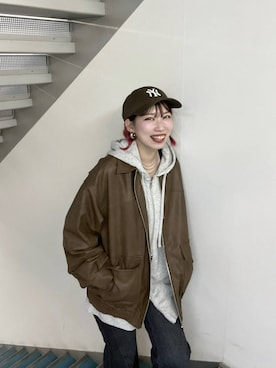 「アイテム（パーカー）」を使った、tagochiさん（レディース・159cm・30代）の秋コーディネート