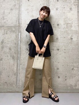 「PAGEBOY（ページボーイ）のアイテム（ブレスレット）」を使った、tagochiさん（レディース・159cm）の夏コーディネート
