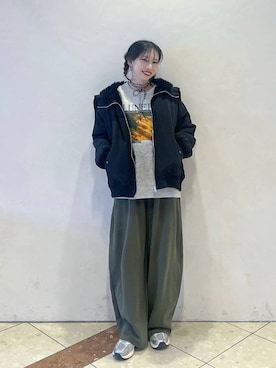 「PAGEBOY（ページボーイ）のアイテム（ブルゾン）」を使った、tagochiさん（レディース・159cm）の冬コーディネート