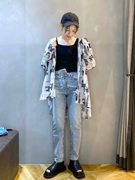「JEANASIS（ジーナシス）のアイテム（スリッポン）」を使った、tagochiさん（レディース・159cm）の春コーディネート