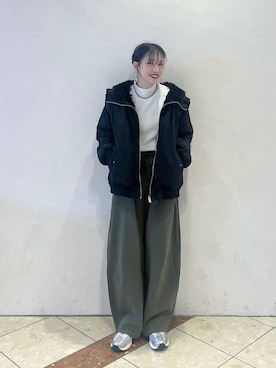 「アイテム（ブルゾン）」を使った、tagochiさん（レディース・159cm・30代）の冬コーディネート