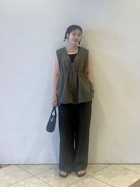 「アイテム（スウェットパンツ）」を使った、tagochiさん（レディース・159cm）の夏コーディネート