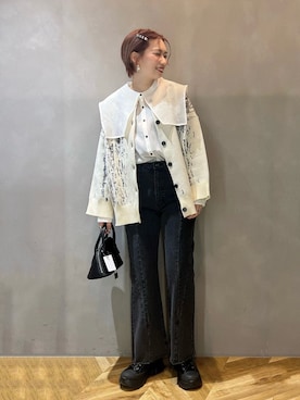 「JEANASIS（ジーナシス）のレースアップスニーカーブーツ/182863（ブーツ）」を使った、tagochiさん（レディース・159cm）の春コーディネート