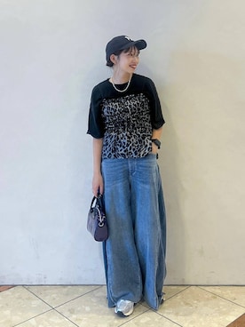 「PBLIM（ページボーイリム）のアイテム（Tシャツ/カットソー）」を使った、tagochiさん（レディース・159cm）の秋コーディネート