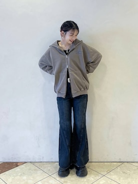 「アイテム（パーカー）」を使った、tagochiさん（レディース・159cm・30代）の秋コーディネート