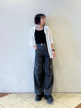 「PAGEBOY（ページボーイ）のプラットチャンキースニーカー（スニーカー）」を使った、tagochiさん（レディース・159cm・30代）の夏コーディネート