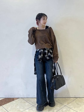 「アイテム（ボストンバッグ）」を使った、tagochiさん（レディース・159cm・30代）の秋コーディネート