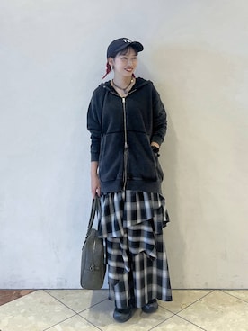 「アイテム（パーカー）」を使った、tagochiさん（レディース・159cm・30代）の秋コーディネート
