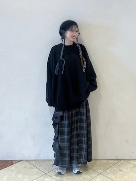 JEANASISのニット/セーター（ブラック系）を使った人気ファッション