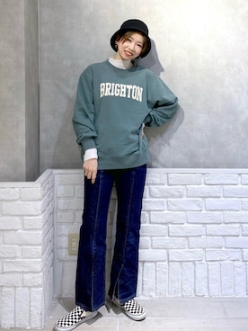 「アイテム（スウェット）」を使った、tagochiさん（レディース・159cm・30代）の冬コーディネート