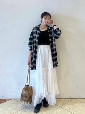 「アイテム（スカート）」を使った、tagochiさん（レディース・159cm・30代）の夏コーディネート