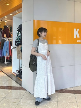 「PAGEBOY（ページボーイ）のペタットスニーカー（スニーカー、ブラック系）」を使った、tagochiさん（レディース・159cm）の春コーディネート