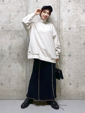 「タートルネック」｜「アイテム（タンクトップ）」を使った、tagochiさん（レディース・159cm）の秋コーディネート