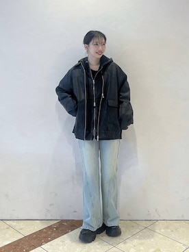 「アイテム（パーカー）」を使った、tagochiさん（レディース・159cm・30代）の冬コーディネート