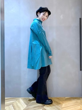 「春カラー」｜「アイテム（キャスケット）」を使った、tagochiさん（レディース・159cm）の春コーディネート