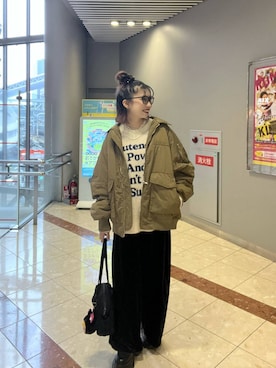 「PBLIM（ページボーイリム）のアイテム（ブルゾン）」を使った、tagochiさん（レディース・159cm）の秋コーディネート