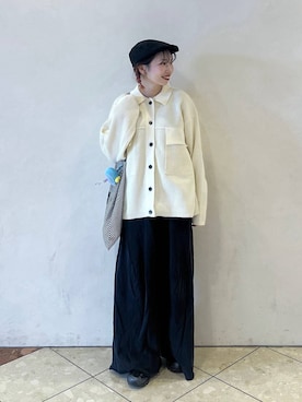 「PAGEBOY（ページボーイ）のサイドタックルーズウラケパンツ/イージーパンツ【4color・2size】（スウェットパンツ）」を使った、tagochiさん（レディース・159cm）の秋コーディネート