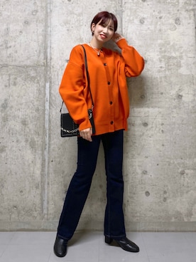 「PAGEBOY（ページボーイ）のチェーンスタッズショルダー（ショルダーバッグ）」を使った、tagochiさん（レディース・159cm）の秋コーディネート