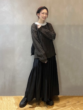 「JEANASIS（ジーナシス）のレースアップスニーカーブーツ/182863（ブーツ）」を使った、tagochiさん（レディース・159cm）の冬コーディネート