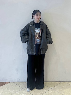 「PBLIM（ページボーイリム）のアイテム（ブルゾン）」を使った、tagochiさん（レディース・159cm）の秋コーディネート