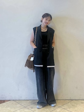 「夏コーデ」｜「アイテム（その他アウター）」を使った、tagochiさん（レディース・159cm）の夏コーディネート