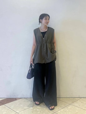 「アイテム（ベスト）」を使った、tagochiさん（レディース・159cm・30代）の夏コーディネート