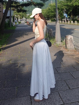 「アイテム（キャップ）」を使った、tomokaさん（レディース・158cm・20代）の夏コーディネート