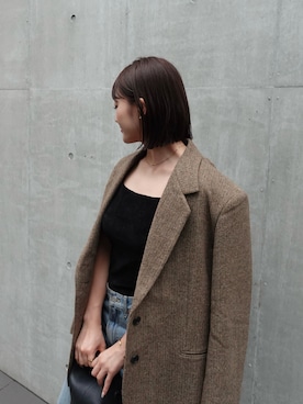 「アイテム（キャミソール）」を使った、tomokaさん（レディース・158cm・20代）の冬コーディネート