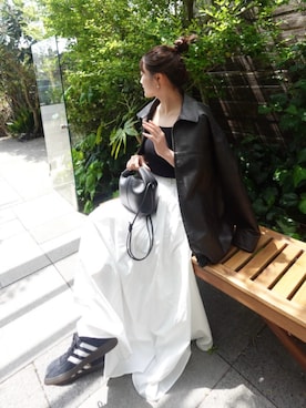 「アイテム（ブルゾン）」を使った、tomokaさん（レディース・158cm）の秋コーディネート
