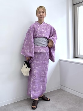 「アイテム（浴衣）」を使った、hinaさん（レディース・155cm）の夏コーディネート