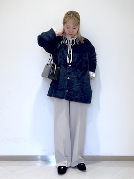 「授業参観日コーデ」｜「アイテム（その他アウター）」を使った、hinaさん（レディース・155cm）の秋コーディネート