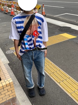 「JW Anderson（ジェイダブリューアンダーソン）のアイテム（トップス）」を使った、むぎさん（レディース・153cm）の夏コーディネート