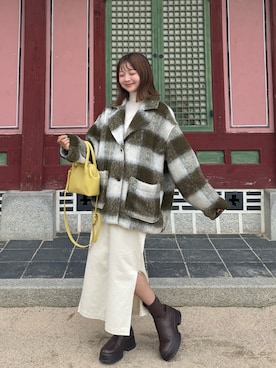 「アイテム（その他アウター）」を使った、ゆづきさん（レディース・160cm）の秋コーディネート