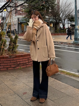 ゆづきさん（レディース・160cm）の冬コーディネート