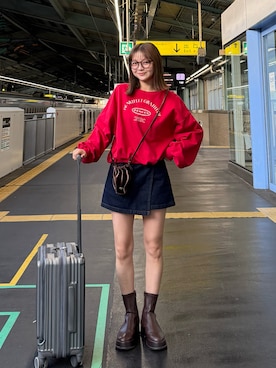 「アイテム（ブーツ）」を使った、ゆづきさん（レディース・160cm）の秋コーディネート