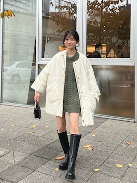 「sakishimatokyo（サキシマトーキョー）のアイテム（ジャケット/アウター）」を使った、ゆづきさん（レディース・160cm）の冬コーディネート