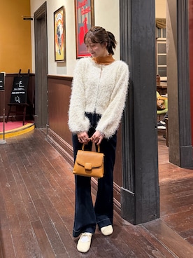 「アイテム（リング）」を使った、ゆづきさん（レディース・160cm）の冬コーディネート