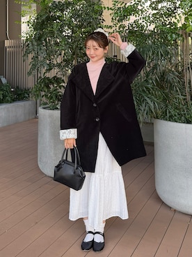 「KBF（ケイビーエフ）のアイテム」を使った、ゆづきさん（レディース・160cm）の冬コーディネート