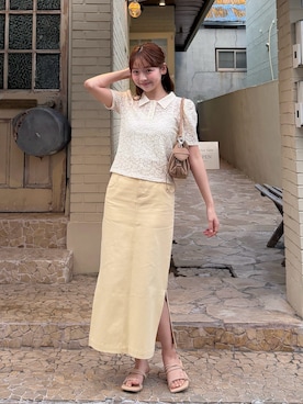 「STANDOIL（スタンドオイル）のアイテム」を使った、ゆづきさん（レディース・160cm）の夏コーディネート