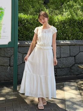 「REMOON（リムーン）のアイテム」を使った、ゆづきさん（レディース・160cm）の夏コーディネート