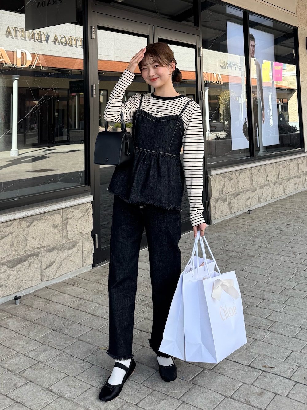 ゆづきさんの「ゆづき / デニムビスチェ&ストレートデニムパンツ　made in INTER FACTORY（INTER FACTORY）」を使ったコーディネートの1枚目の写真