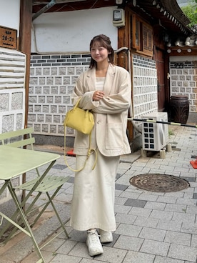 「NIKE（ナイキ）のW TC 7900　DD9682-100（スニーカー）」を使った、ゆづきさん（レディース・160cm）の秋コーディネート