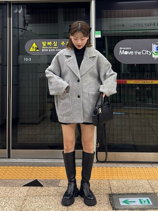 「SHEPP（シープ）のサテンミニリボンクリップ（バレッタ/ヘアクリップ）」を使った、ゆづきさん（レディース・160cm）の秋コーディネート