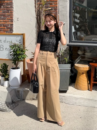 「SENSE OF PLACE by URBAN RESEARCH(センスオブプレイスバイアーバンリサーチ)のラインストーンナローコードサンダル(サンダル)」を使った、ゆづきさん(レディース・160cm)の夏コーディネート
