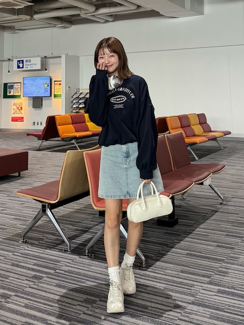 セール】レース付きデニムミニスカート（スカート）｜REMOON